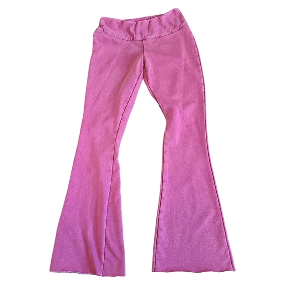 Urban Outfitters Out From Under Vera Low-Rise Flare Lounge Pants Barbie Pink - Picture 4 of 12